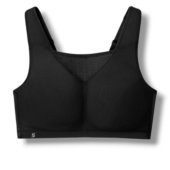 Glamorise Sport Women’s No-Bounce Camisole Elite High Support Sports Bra Black - Picture 1 of 8